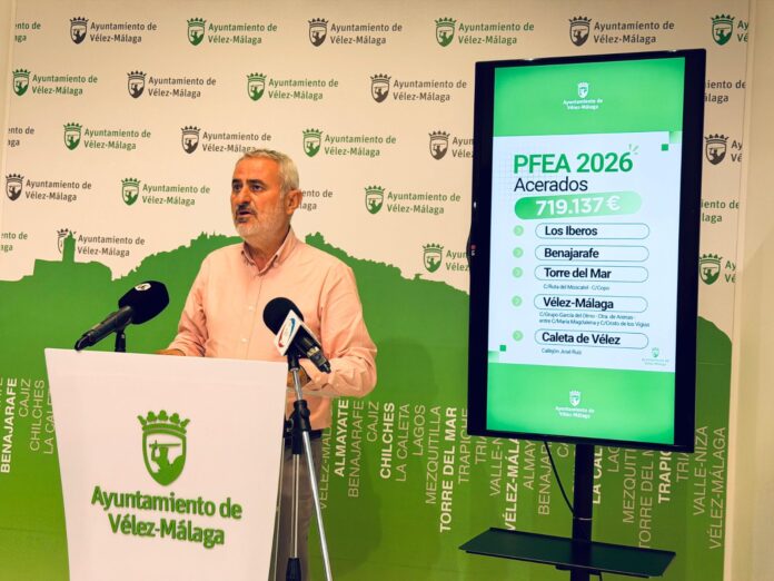 Acerados Vélez-Málaga PFEA 2026 Renovación de acerados en Vélez-Málaga: presentación del PFEA 2026