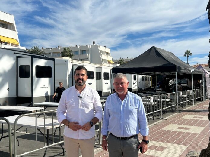 Fuimos Eternos en Caleta de Vélez Instalaciones del rodaje de Fuimos Eternos en Caleta de Vélez
