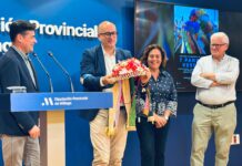 Festival Itinerante de Verdiales en Riogordo: López Mestanza, Alés y Santamaría en la presentación en la Diputación de Málaga
